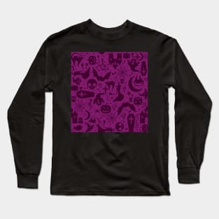 Halloween Night - Berry Purple Long Sleeve T-Shirt